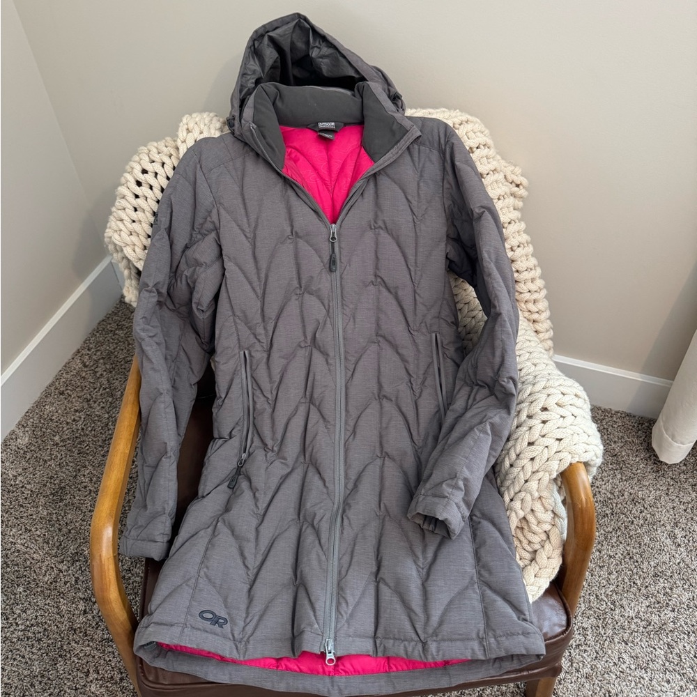 Outdoor Research Women's Gray Hooded Parka